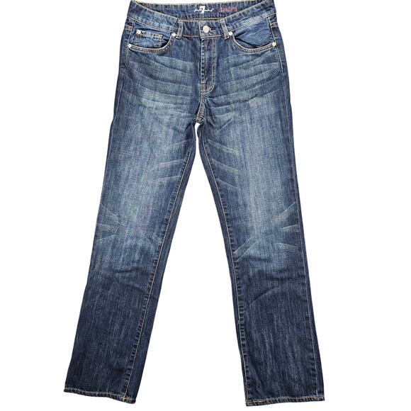 Seven For All Mankind 16 Girls Jeans The Standard Mid RIse Straight Leg Denim - Picture 1 of 15